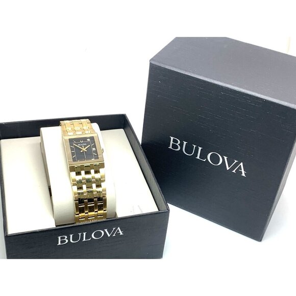 Bulova Women\'s Watch 97P167 Quadra Marc Anthony Quartz Diamond Gold Steel Tank main image 7